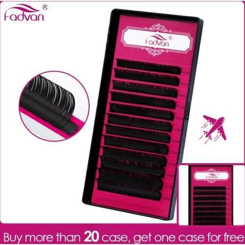2Case/lot Eyelashes Extension Silk Fiber Individual Eyelash Extensions Classic Natural Faux Mink Lash Extensions Russian Lashes