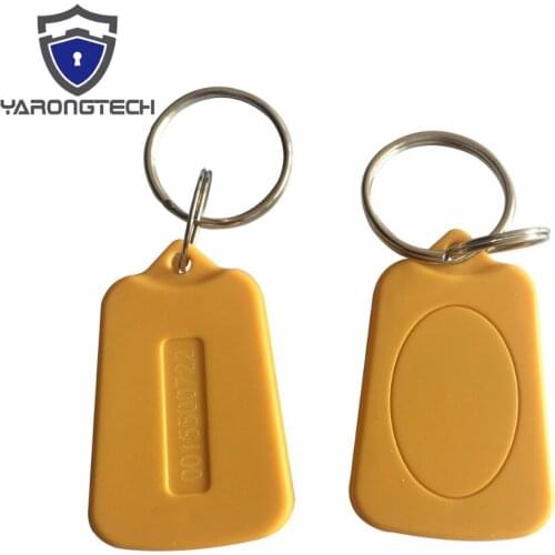 2016 New style 125KHZ EM4100 yellow RFID Keychain -10pcs