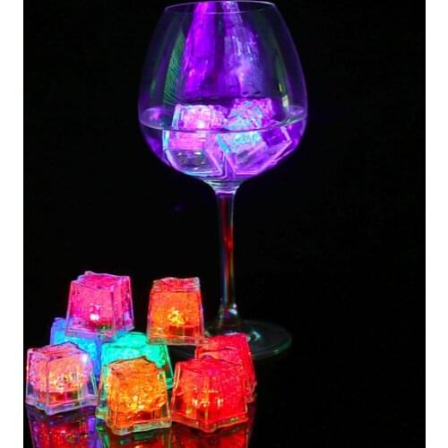 3Pcs LED Light Ice Cubes Luminous Night Lamp Party Bar Wedding Cup Decoration Night Lamp Party Bar Wedding Cup Decoration Cup