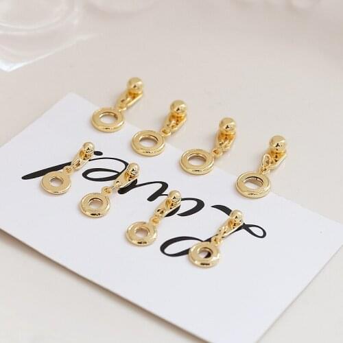 4pcs Copper plating connecting buckle color preservation diy hand-made jewelry material necklace bracelet tail connecting buckle