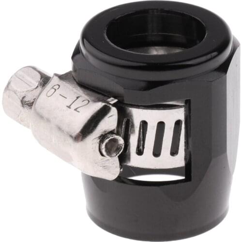 5X Replacement AN6 Hose End Finisher Aluminium Oil Clamp Black