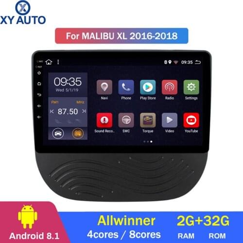 9 inch 2.5D IPS HD multi-touch screen Android8.1 2G RAM 32G ROM NAVI For Chevrolet Malibu XL 2016 2017 with BT USB WIFI SWC