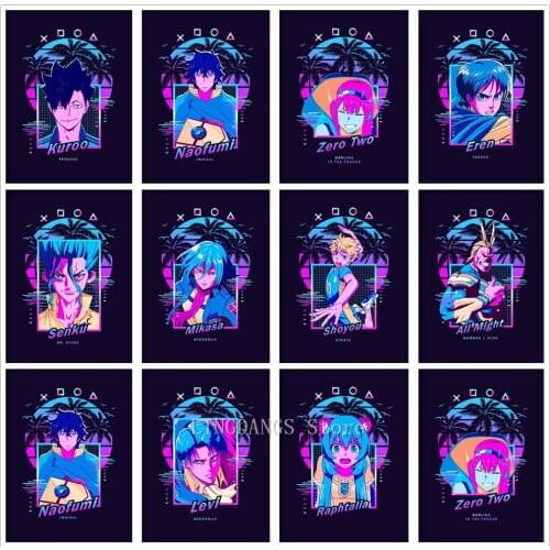 5D DIY Diamond Painting Anime Luffy Attack On Titan My Hero Academia Diamond Mosaic Embroidery Cross Stitch Art Home Decor Gift