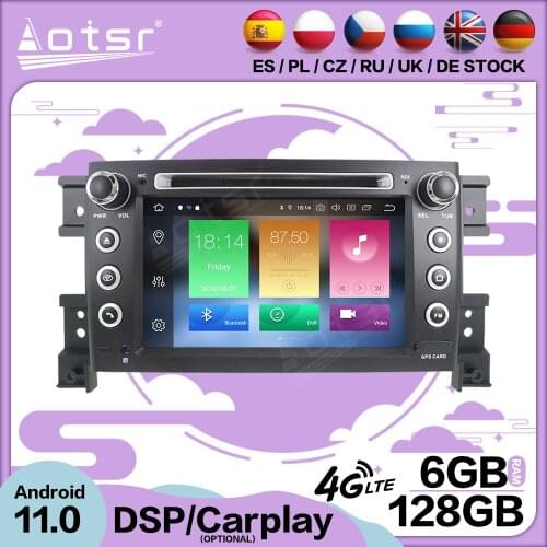128G Carplay Android 11 For Suzuki Grand Vitara 2005-2012 Car Multimedia GPS Video Player Radio Receiver Audio Stereo Head Unit