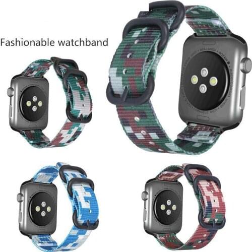 Bracelet for Iwatch 5 4 3 2 Nylon Loop 38mm 42mm 44mm 40mm Luxury Business Replacement Canvas браслет для часов