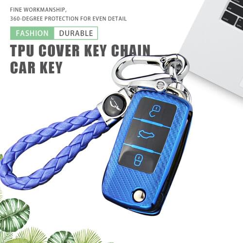 TPU Car Key Case Cover Holder Key Chain Ring For Volkswagen VW Passat B5 B6 B7 Golf Jetta Bora Polo Sagitar Tiguan Key Protector