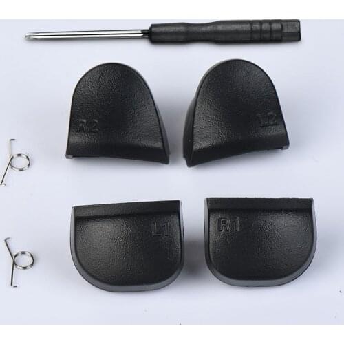 Black PS5 L1 R1+L2 R2 Trigger Buttons Springs +Screwdriver for Sony Playstation 5 PS5 Dualsense Controller