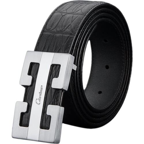 Ciartuar Belt Genuine Leather Belts for Men Designer Belt High Quality Luxury Waist Belt Gold Mens Popular Casual Business Male