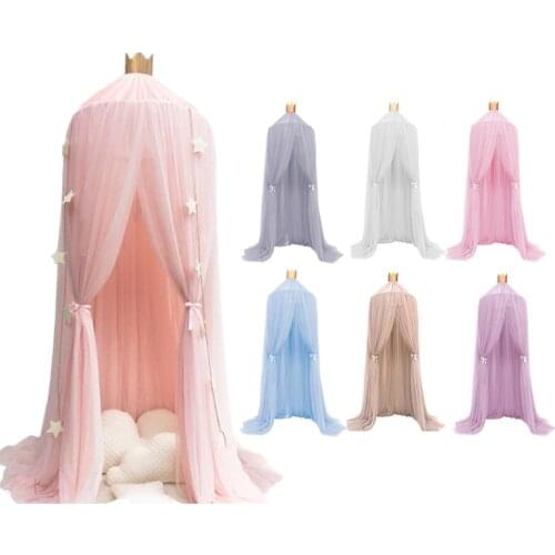 Baby Mosquito Net Crib Canopy Cot Bed Curtain Valance Hung Dome Girls Nursery Room Decoration Princess Canopy Kids Play Tents