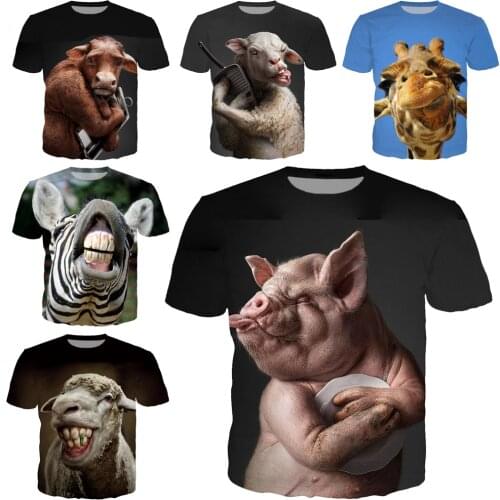 Mamba top Pig T Shirt 3D Print Animal Sheep Mens T-shirts Short Sleeve Funny Cow Tshirt Women Hip Hop Streetwear O Neck Men Tee