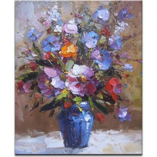 100% hand-painted canvas oil painting high quality Household adornment art flower pictures painting DM-15071803