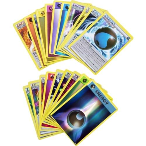 Pokemon Cards 20PCS Game ENERGY Battle TAKARA TOMY Collection Shining English Trading Card Booster Box Kids Toys Children Gift