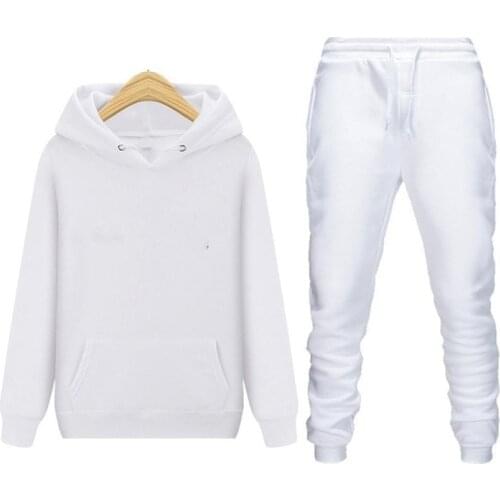 Fashion Men Oversized Hoodie Sweatshirt+Pants 2 Pieces Set Mens Casual Jogger Tracksuit Suit Male Sportswear Pullover Hooded