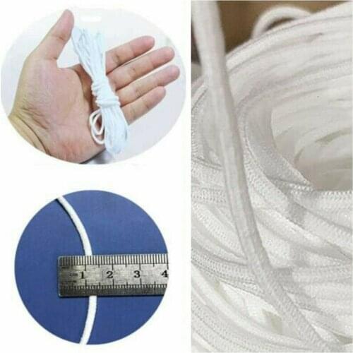 US 100M 3mm Round Elastic Thin Band Cord Craft Thread Stretch String Sewing Stretch String Masks Rope