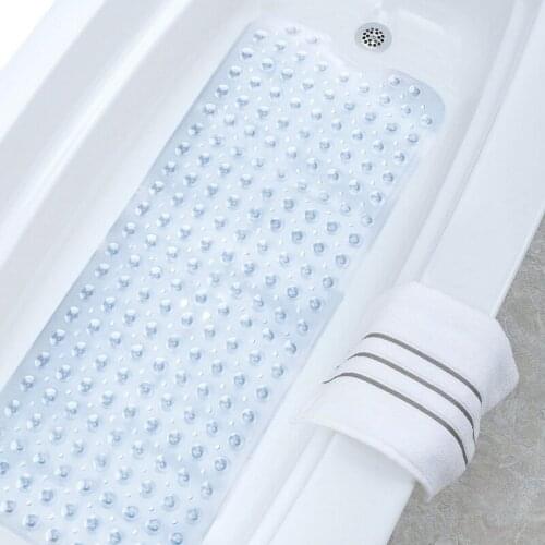 Non-slip Bath Shower Mat PVC Bathroom Safety Absorbent Floor Mat Rectangle Antibacterial Massage Bath Pad Bathroom Accessories