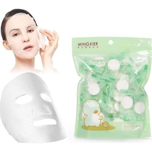 15/30/50/100 pcs Disposable Wrapped Masks Women Girls mascara Cotton Compressed Mask Sheets Tablets for DIY Skin Care