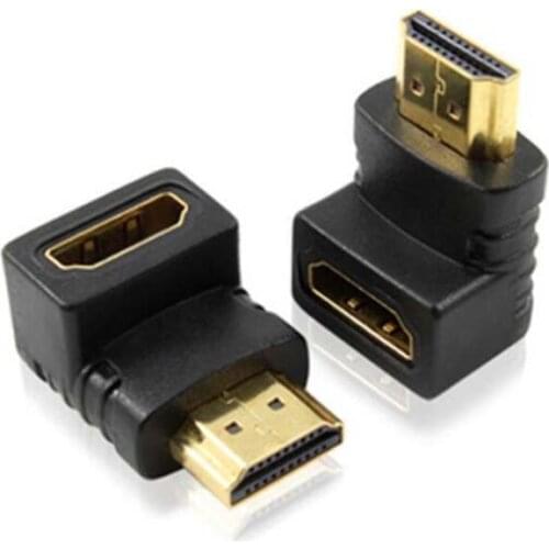 10pcs HDMI Male to HDMI Female Cable Adapter Connector Elbow Right Angle 90 Degrees 270 Degrees L Type Adapter Line 1.4 Version