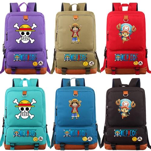 Gift Cartoon Comics Anime Skull One Piece Boy Girl School Bag Women Bagpack Teenagers Schoolbags Canvas Men Student Backpack