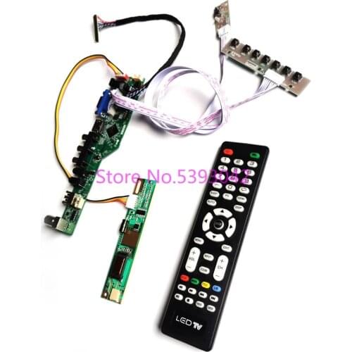 Fit LP171WP4 (TL)(01)/(TL)(02)/(TL)(03) analog signal VGA AV USB 1CCFL 1440*900 Remote TV 30-Pin LVDS LCD control board kit