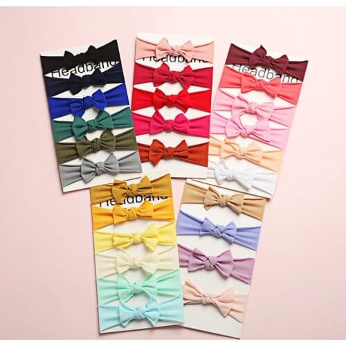 27pc/lot New Baby Bow Nylon Headband Newborn Super Soft Nylon Bow Turban Headbands,Children Girls Headwrap DIY Hair Accessories