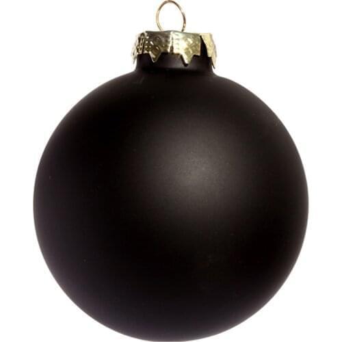 Promotion - 5PCS/PAK, Home Event Party Christmas Xmas Decoration Ornament 80mm Painted Black Glass Bauble Ball - Matte