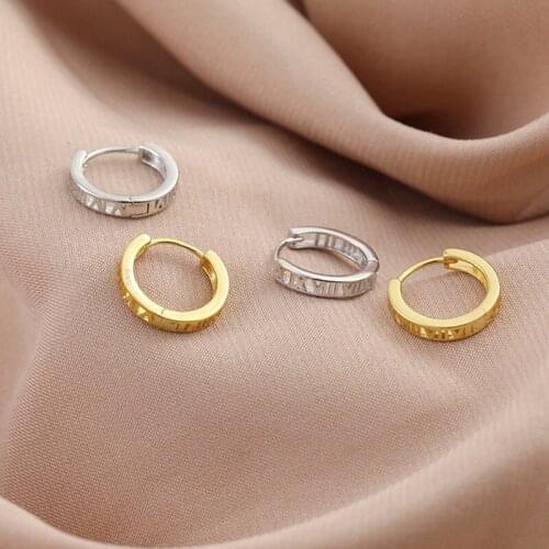 Simple Delicated Copper Hoop Earrings Small Circle Loop Hollow Out Ear Hoops for Women Fashion Jewelry Gift