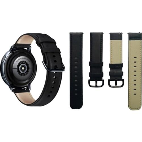 New Genuine Leather Lady Strap For Galaxy Watch Active 2 Watchband Wristwatches Replacement Adjustable Strap Bands 20 mm