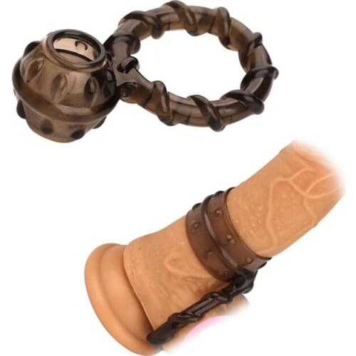 Silicone Reusable Condoms Penis Cock Ring Elastic Scrotum Testicle Ring Penis Sleeve Lasting Sex Toys for Man