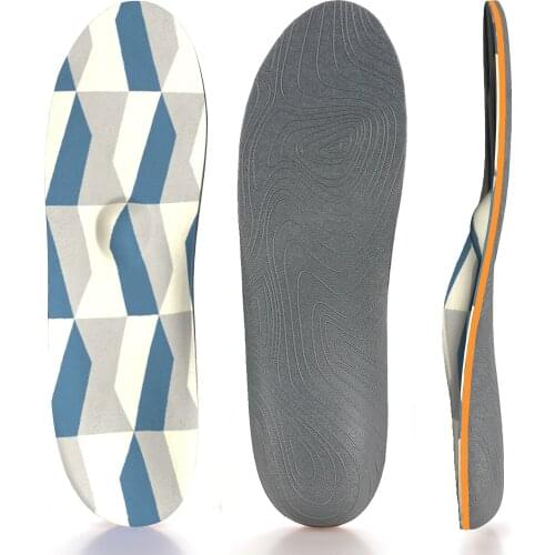 Gray Block Memory Foam Insoles Plantar Fasciitis Arch Support Insoles for Women Men,Comfortable Breathable Sports Shoe Inserts