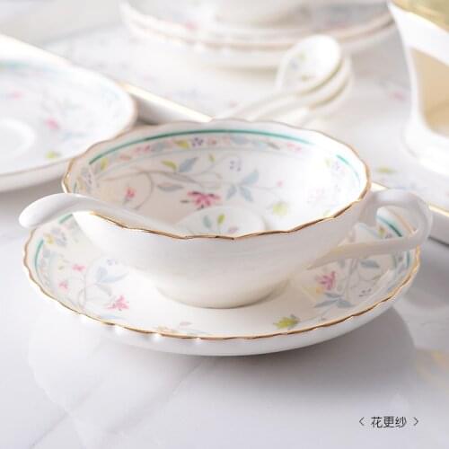 Traditional Chinese Tea Cups Porcelain Vintage Bone China Ceramics Tea Coffee Cup Set Flower Gold Rim Xicara Drinkware EB50BD