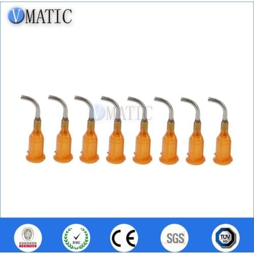 High Quality 15G Amber 0.5" 90 Degree Bent TE Premier Blunt End Stainless Steel Dispensing Needle Tips 1/2 Inch