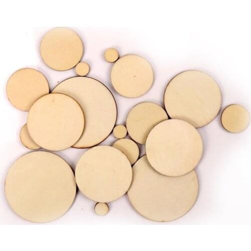 High quality natural wood round wooden scrapbook for children DIY for handmade home decorations wooden circle decoration making