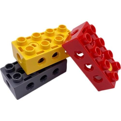 10pcs/lot Kennie Building block Parts big BRICK 2X4 W/SCREW+THREAD compatible with big BRICK NO.76057