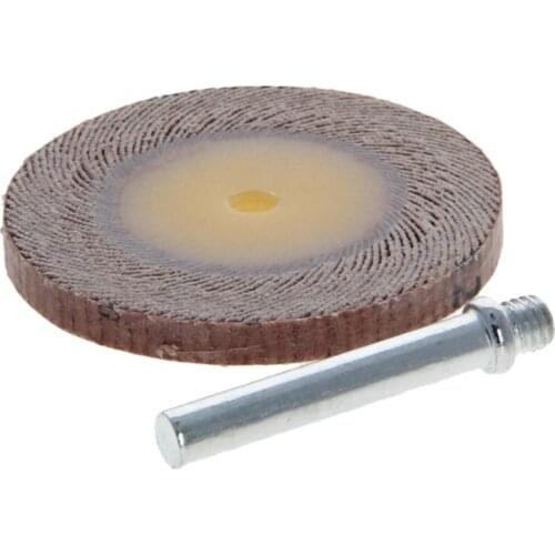 2/5/10pcs 50x5x6mm 120Grit Sandpaper Grinding Head with Mandrel Aluminum Oxide Mounted Flap Wheels Abrasive Flap Sanding Wheel