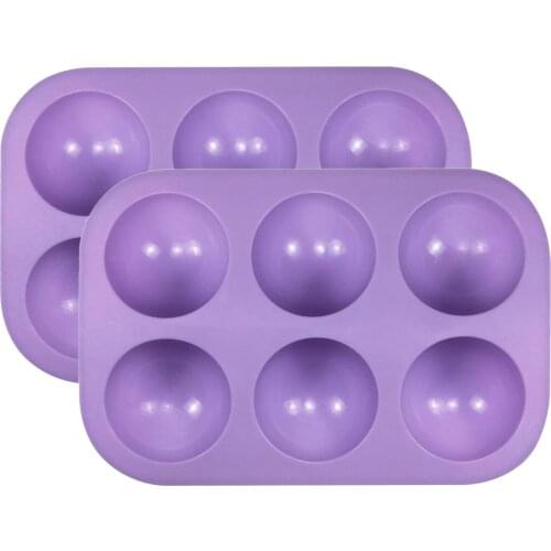 2Pcs/set Half Semi Sphere Silicone Baking Molds Jelly Cake Mould Mousse Desert Biscuit Baking Mold Making Hot Chocolate Bomb