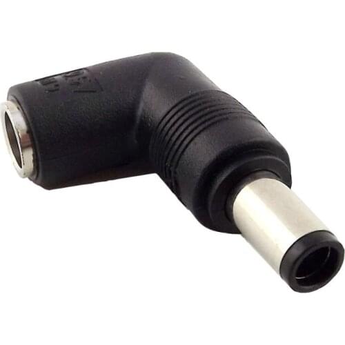 5x DC Power Connector Adapter 7.4 x 5.0mm Female to 7.4x5.0mm Male Right Angle Adapter for HP DELL Tablet PC Black
