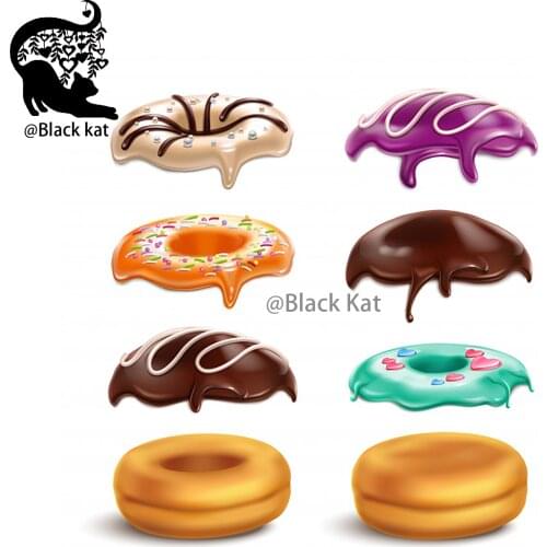 6Pcs Different Shapes Creamy Chocolate Donuts Cutting Dies Sweet Food Metal Stencil For DIY Scrapbooking Card Craft