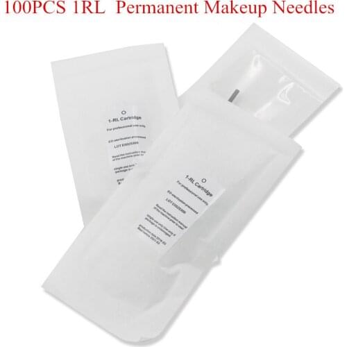 600D-G 1RL Tattoo Needles Beauty ToolsTattoo Permanent Makeup Needles Sterilized 1RL Rotary Tattoo Machine Needles 100 pcs/lot
