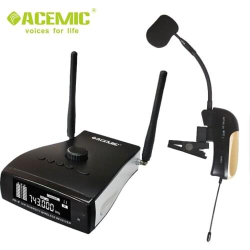 ACEMIC PR-8/ST-3 high quality portable wireless saxophone microphone system saxophone/trumpet/trombone/brass instrument