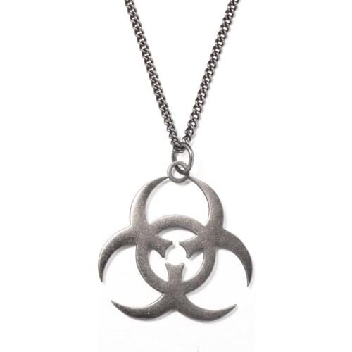 Moveon Retro Biochemical Logo Necklaces Hip Hop Titanium Steel Jewelry Accessories Charm Pendant For Women Men Gifts