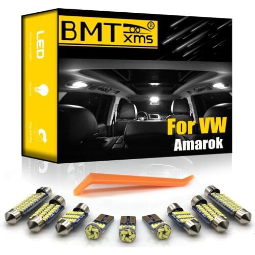 BMTxms 7Pcs For Volkswagen VW Amarok 2010-2017 Canbus Car LED Interior Map Dome Light Kit Vehicle Lamp Accessories