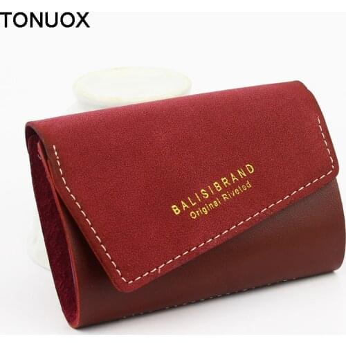 Women Cards Holder Brand Design Retro PU Leather Hasp 20 Cards Buckle Business Credit Bank Cards Holder Candy Colors Lady Purse