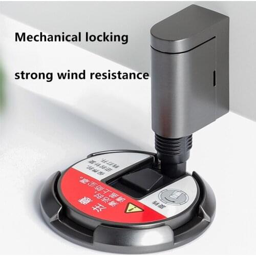 Door Stopper Self-Locking Ground Suction Punching-free Self-adhesive Mechanical Windproof Non-hole Heavy-duty Door Stop Hardware