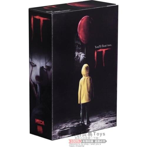 Hot Sale Classic Terror Film It Ultimate Pennywise 2017 Joker with balloon NECA 7" Action Figure Toys for Child