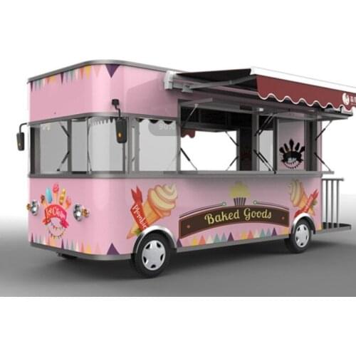 4m Length Coffee Food Trailer Fast Food Kiosk Hot Dog Vending Food Cart Ice Cream Street cart