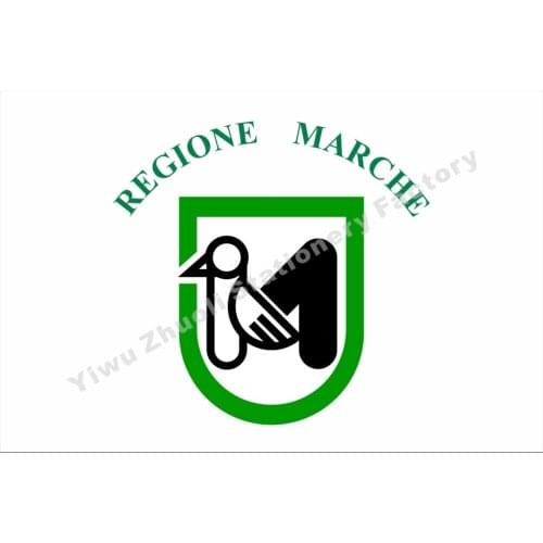 Italy of the Marche of Flag 150X90cm (3x5FT) 120g 100D Polyester Double Stitched High Quality Banner Free Shipping