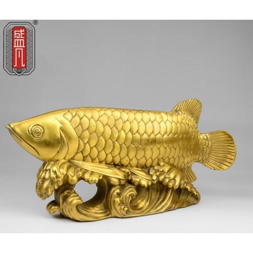 Jinlongyu copper ornaments Home Furnishing copper fish May there be surpluses every year. decoration business gifts