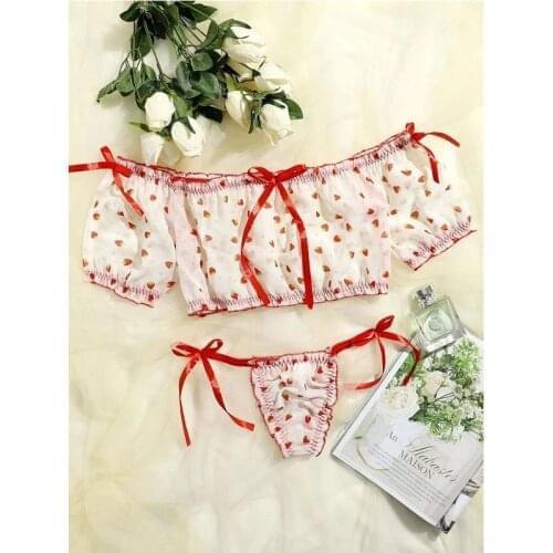 Women 2pcs Underwear Sexy Lace Lingerie Set Bowknot Bra Panties with Garter Belt Babydoll 2020 Fast Delivery Lenceria erotica