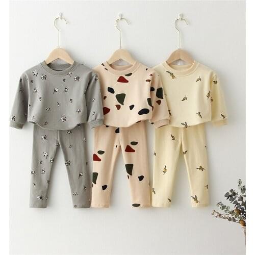 Kids Clothing Sets Sweatshirt Tops+ Pants Spring Toddler Boys Girls Clothes Kids Tracksuit Baby Pajamas Children Boys Clothing