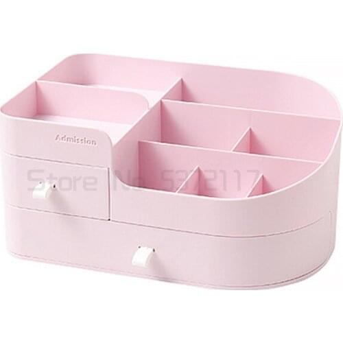 Cosmetics storage box large capacity skin care products jewelry box finishing dressing table dustproof shelf